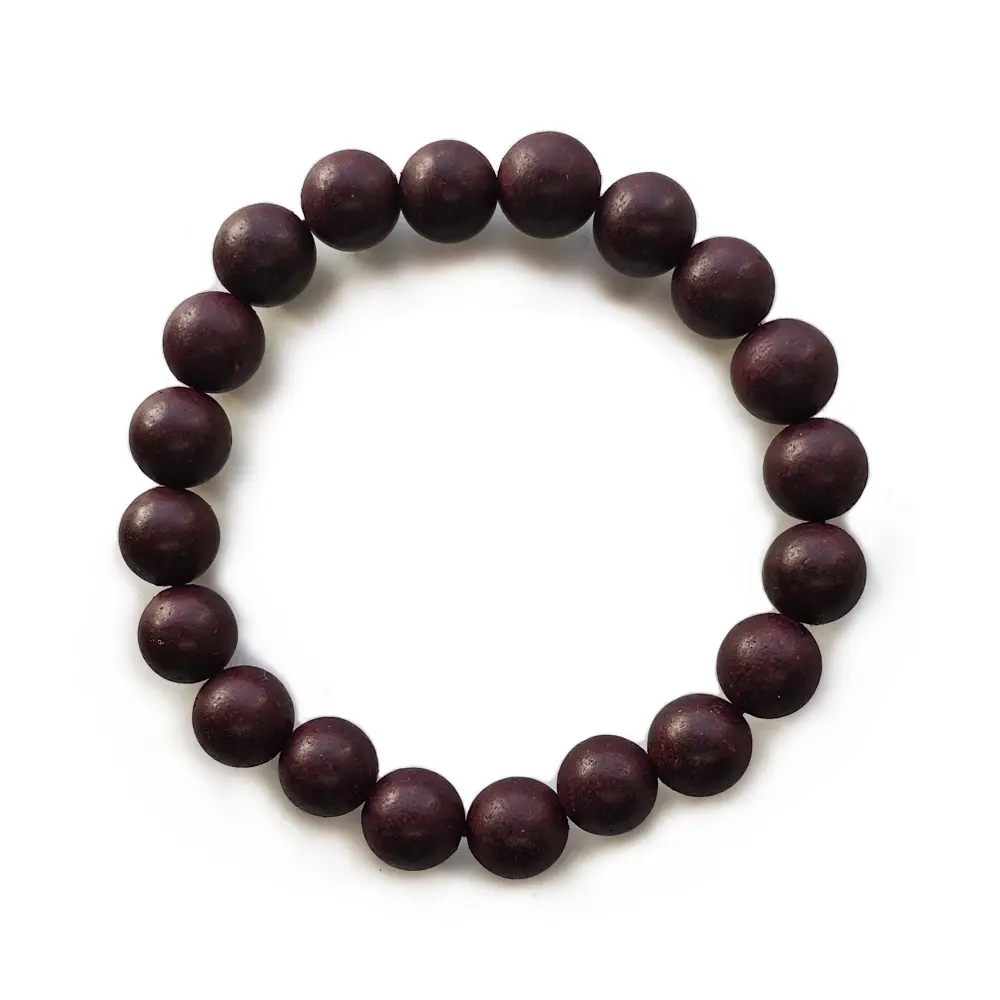 合香珠墨红玫瑰酸枣仁弹力绳手串