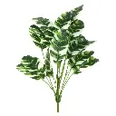 Simulation de plantes fleurs vert blanc 18 têtes de fleurs feuilles de bananier blanc