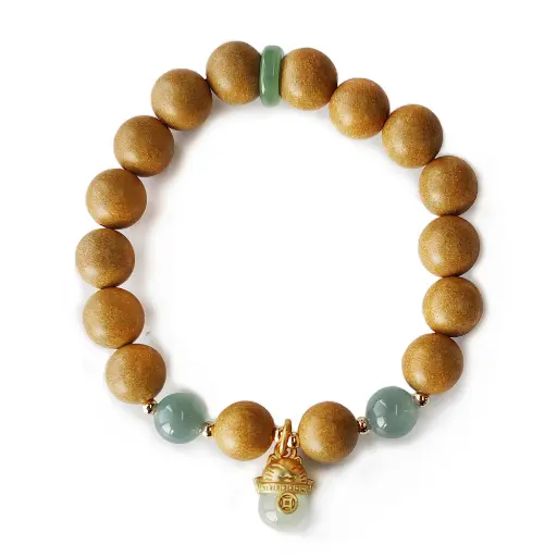 合香珠鹅梨帐中香招财猫黄色手串