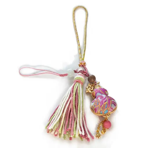 合香珠茉莉粉葫芦挂件