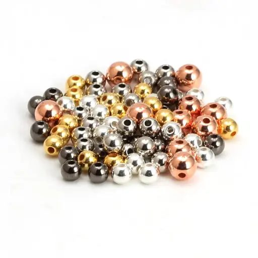 Plastic bead CCB 4MM round bead hole 250g